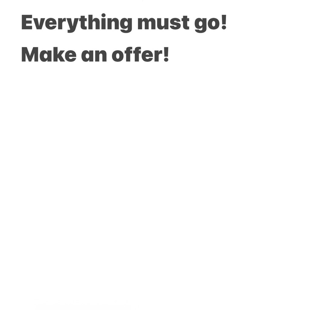 Closet Clear out Sale!
